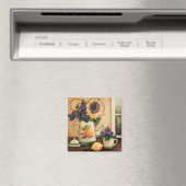 "サニーモーニング"ファインアートフローラスクエアマグネット マグネット (インサイチュ (食洗機))