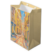サニーヨーロッパ通りトラベルアート抱き枕 ミディアムペーパーバッグ (正面アングル)