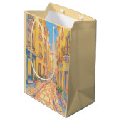 サニーヨーロッパ通りトラベルアート抱き枕 ミディアムペーパーバッグ (裏面アングル)