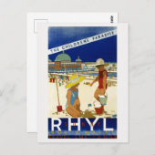 サニーリーリーノースウェールズ1935ヴィンテージポスター ポストカード (正面/裏面)