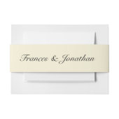 サニーレモンイエローヴィンテージパステル結婚ズ 招待状ベリーバンド (正面例)