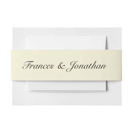 サニーレモンイエローヴィンテージパステル結婚ズ 招待状ベリーバンド (正面例)