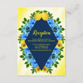 サニーレモンフローラウェディングレセプション エンクロージャーカード