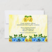 サニーレモンフローラウェディングレセプション 出欠カード (正面)