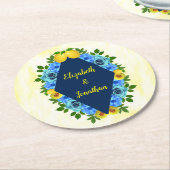 サニーレモン結婚フローラ ラウンドペーパーコースター (アングル)