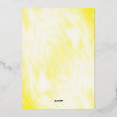 サニーレモン結婚フローラ 箔招待状 (裏面)