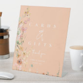 サニーワイルドフラワーカードとギフトアプリコットID1023 台座サイン (インサイチュ)