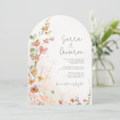 サニーワイルドフラワー結婚のアーチID1023 招待状 (スタンド正面)