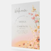 サニーワイルドフラワー結婚のウェルカムグラデーションID1023 アクリルサイン (傾斜)