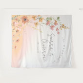 サニーワイルドフラワー結婚のグラデーションID1023 タペストリー (正面(横))