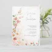 サニーワイルドフラワー結婚のグラデーションID1023 招待状 (スタンド正面)