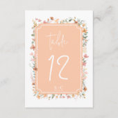 サニーワイルドフラワー結婚のテーブル番号桃ID1023 招待状 (正面)