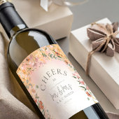 サニーワイルドフラワー結婚の応援グラデーションID1023 ワインラベル