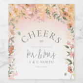 サニーワイルドフラワー結婚の応援グラデーションID1023 ワインラベル