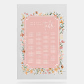 サニーワイルドフラワー結婚ズシーティングピンクID1023 アクリルサイン (正面)