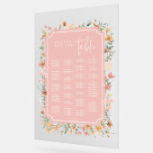 サニーワイルドフラワー結婚ズシーティングピンクID1023 アクリルサイン (傾斜)