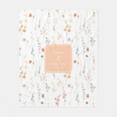 サニーワイルドフラワー結婚ズピーチID1023 フリースブランケット (正面)