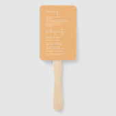 サニーワイルドフラワー結婚式 プログラムピーチID1023 ハンドファン (裏面)