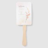 サニーワイルドフラワー結婚式 プログラムピーチID1023 ハンドファン (正面)