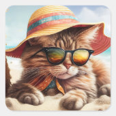 サニー子猫 スクエアシール (正面)