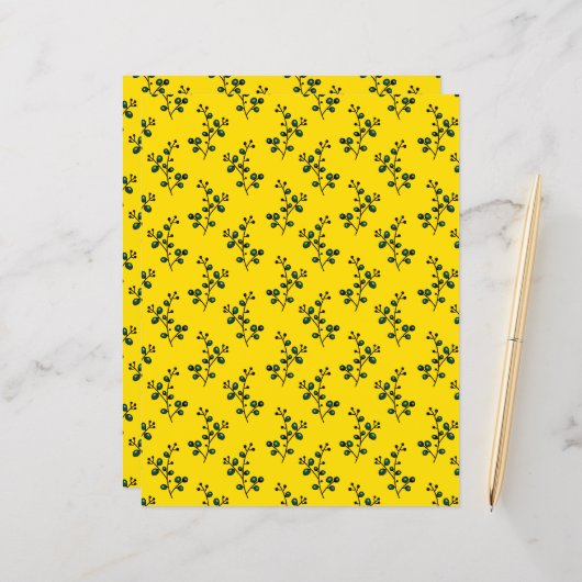 サニー小枝サマーパターンフラット紙シート (正面/裏面インサイチュ)