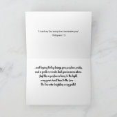 サニー思考クリスチャンひまわりカード サンキューカード (内部)