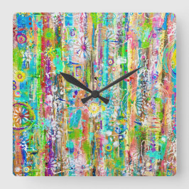 サニー日ウォールクロック スクエア壁時計