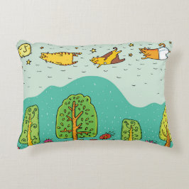 サニー日飛んでいるネコPETかわいいベビー子供部屋 アクセントクッション