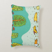 サニー日飛んでいるネコPETかわいいベビー子供部屋 アクセントクッション (裏面(縦))