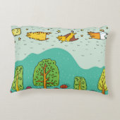 サニー日飛んでいるネコPETかわいいベビー子供部屋 アクセントクッション (裏面)