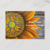 サニー素朴サンフラワーオンバーンドボード 名刺 (正面)