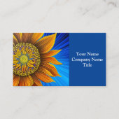 サニー素朴サンフラワーオンブルー 名刺 (正面)