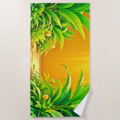 サニー自然パスアート ビーチタオル (正面)