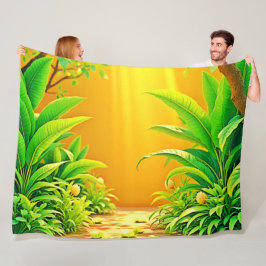 サニー自然パスアート フリースブランケット