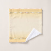 サニー金ゴールドアイボリー波 バスタオルセット (ウォッシュタオル)