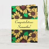 サニー·ヒマワリー卒業おめでとう黄 カード (正面)