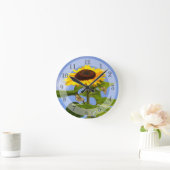 サニー·ヒマワリ ラウンド壁時計 (ホーム)
