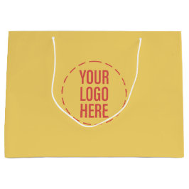 サニー・ビーチ・イエロー・テーマ・ブランド・ロゴ ラージペーパーバッグ