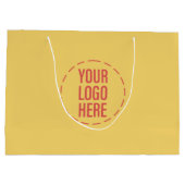 サニー・ビーチ・イエロー・テーマ・ブランド・ロゴ ラージペーパーバッグ (裏面)