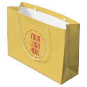 サニー・ビーチ・イエロー・テーマ・ブランド・ロゴ ラージペーパーバッグ (裏面アングル)