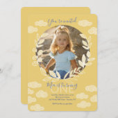 サニー·フォト·バースデー·パーティー 招待状 (正面/裏面)