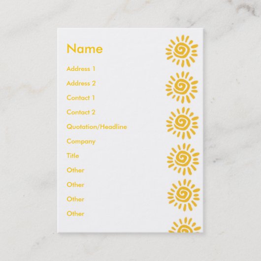 サニー | 名刺 (正面)