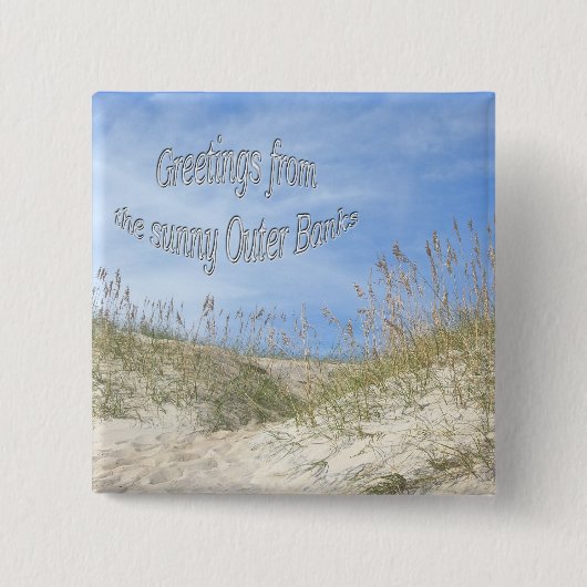 サニーOBXシーオーツのアイテムからの挨拶 缶バッジ (正面)