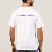 サニーReyの白いですか紫色のシルエットのティー Tシャツ (裏面)