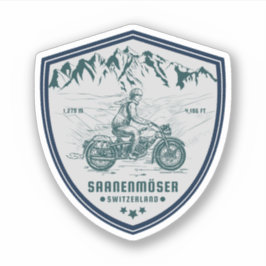 サネンマッサーパススイスアルプスのモーターサイクルツアー シール