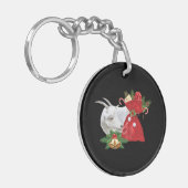 サネンヤギとホリデースピリット キーホルダー (正面左)