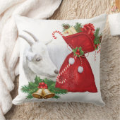 サネンヤギとホリデースピリット クッション (ブランケット)