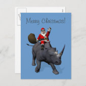 サノセロスに乗るサンタクロース シーズンポストカード (正面/裏面)