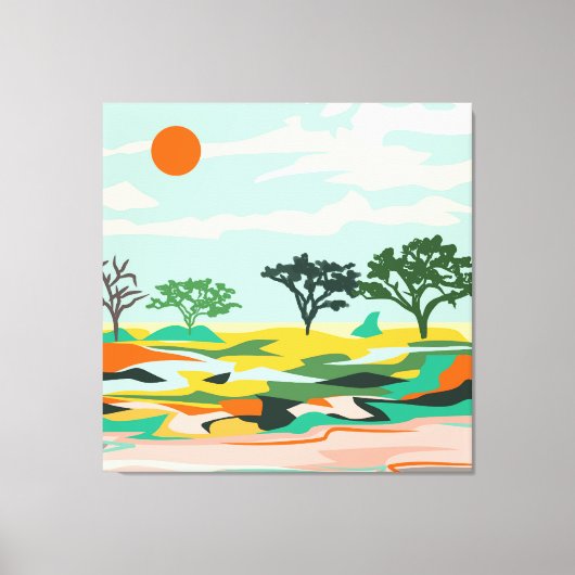 サハラのエコー キャンバスプリント (正面)