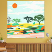 サハラのエコー キャンバスプリント (インサイチュ (リビング))